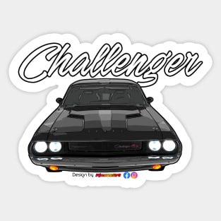 Challenger Black by pjesusart Sticker